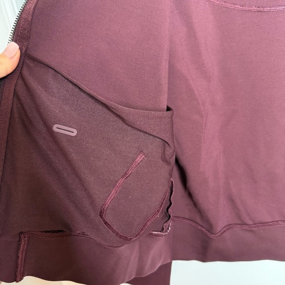 Lululemon Cover Your Tracks Zip Up Jacket - Cassis Burgundy - Size 10 - Picture 12 of 14